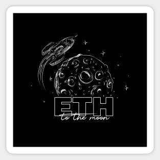 ETH to the moon - Ethereum Bitcoin crypto trading mining hodl Sticker